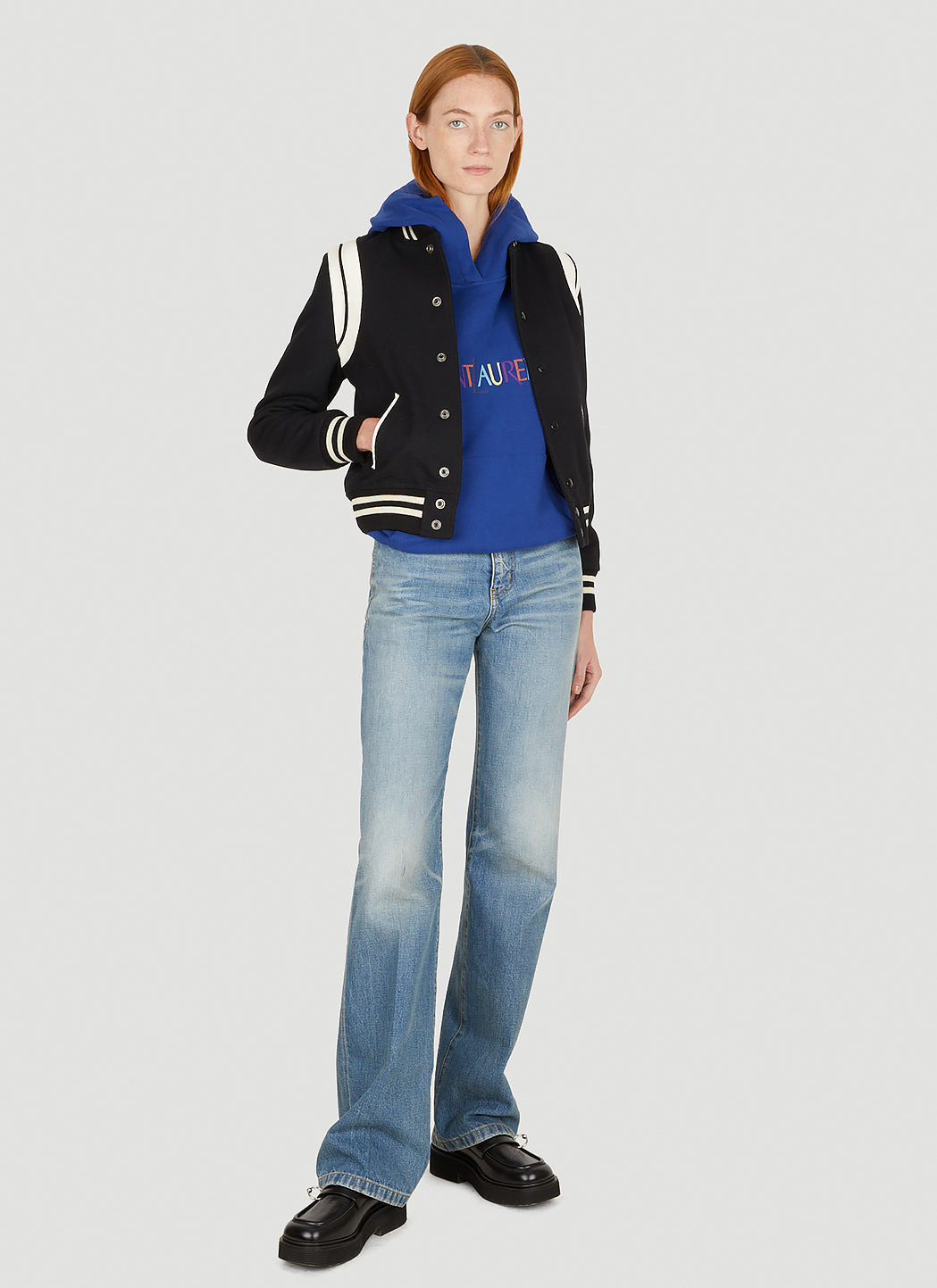 Saint Laurent Women Wool Baseball Jacket - 2