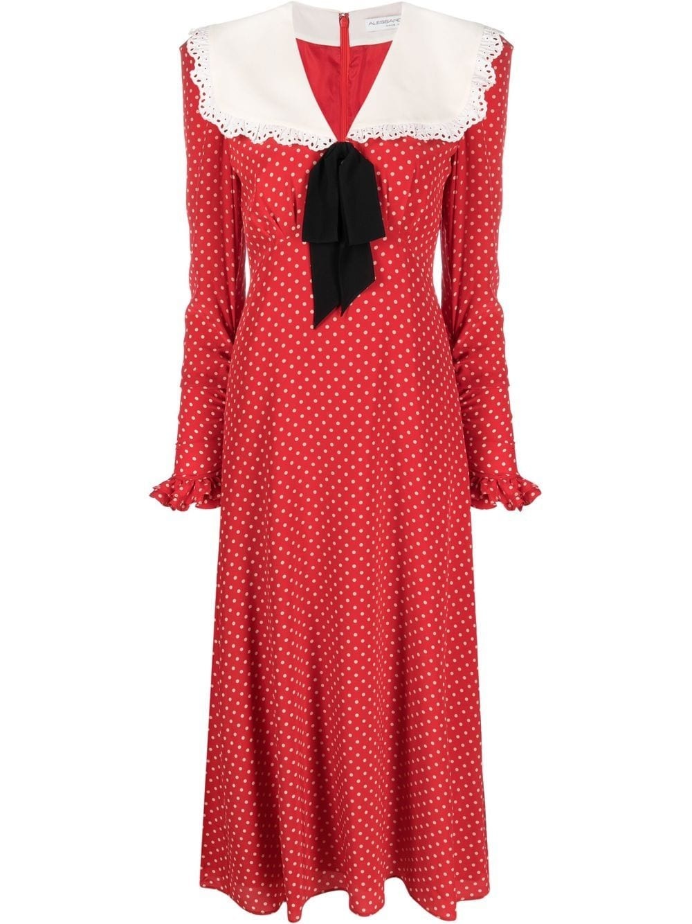 polka-dot midi dress - 1