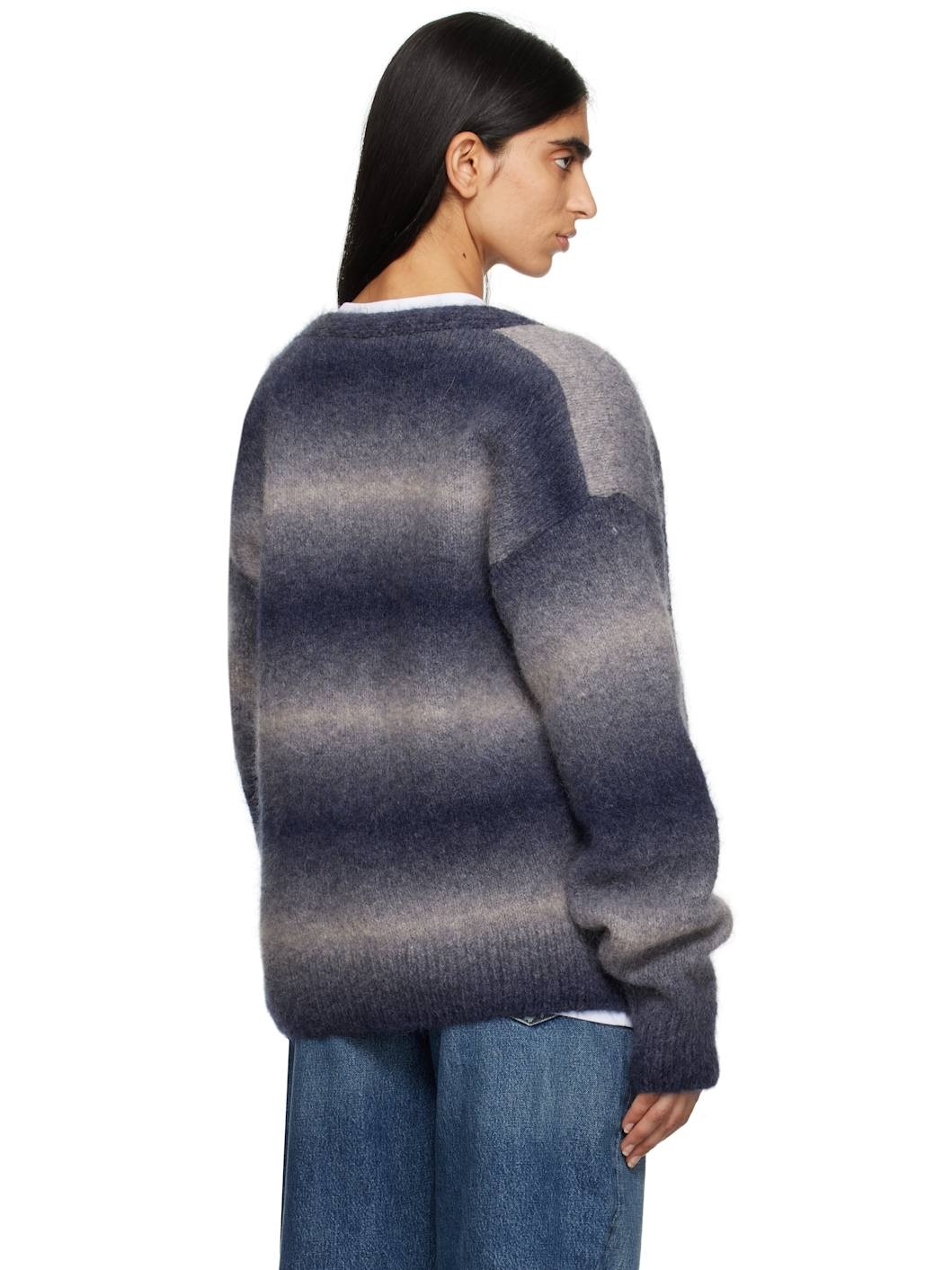 Navy Alpaca Cardigan - 3