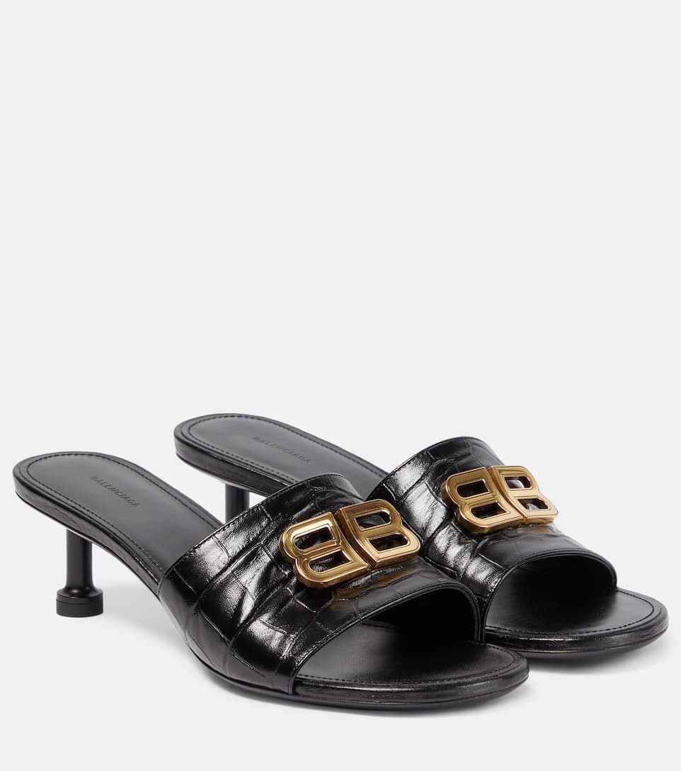 Groupie BB croc-effect leather sandals - 1