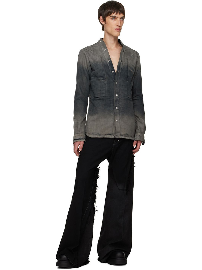 Rick Owens Gray Concordians Larry Fogpocket Denim Shirt outlook