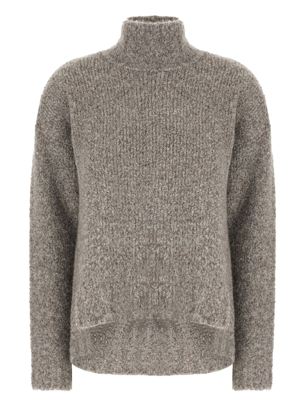 high-neck textured sweater - 1