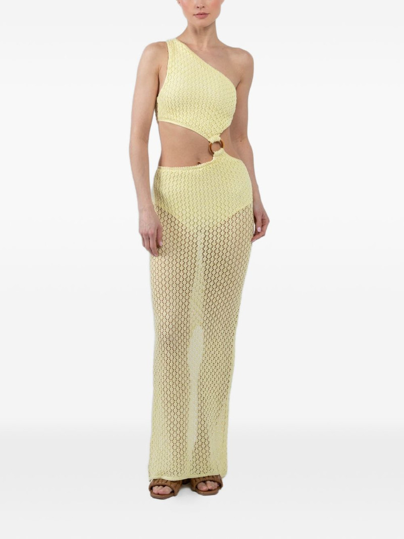 BANANHOT one-shoulder ring-detail midi dress outlook