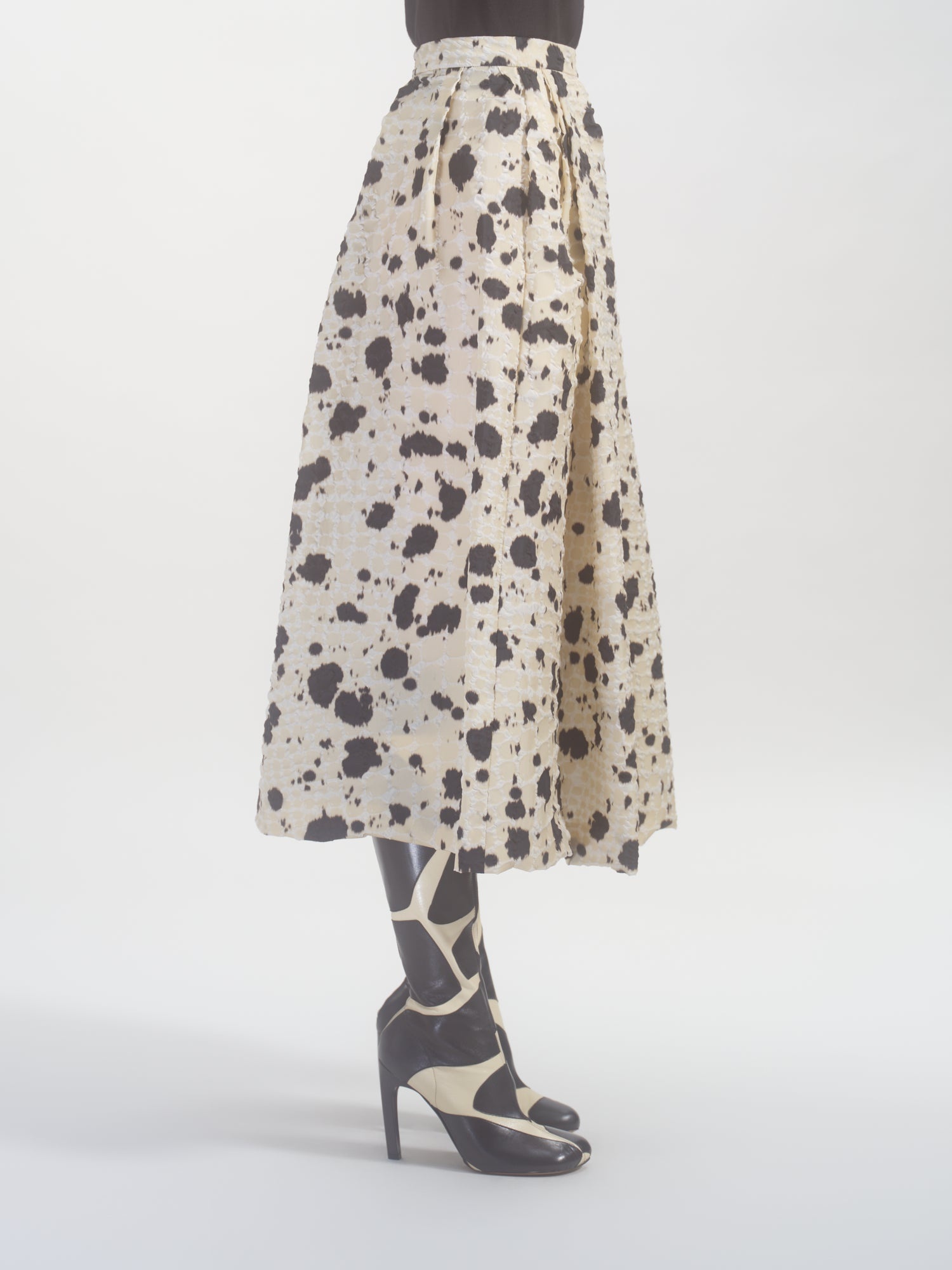 A-LINE PRINTED SKIRT - 3