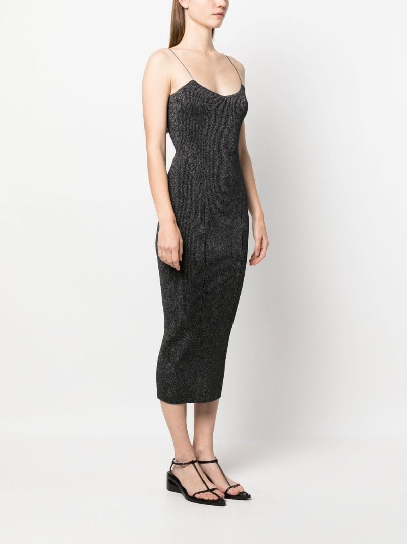 ribbed-knit midi dress - 3