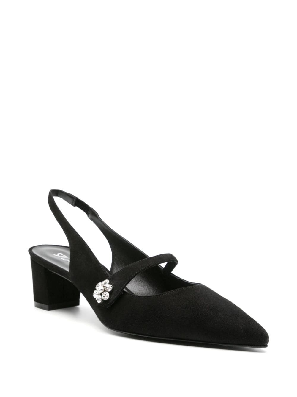 Crystal Fleur 55mm leather pumps - 2