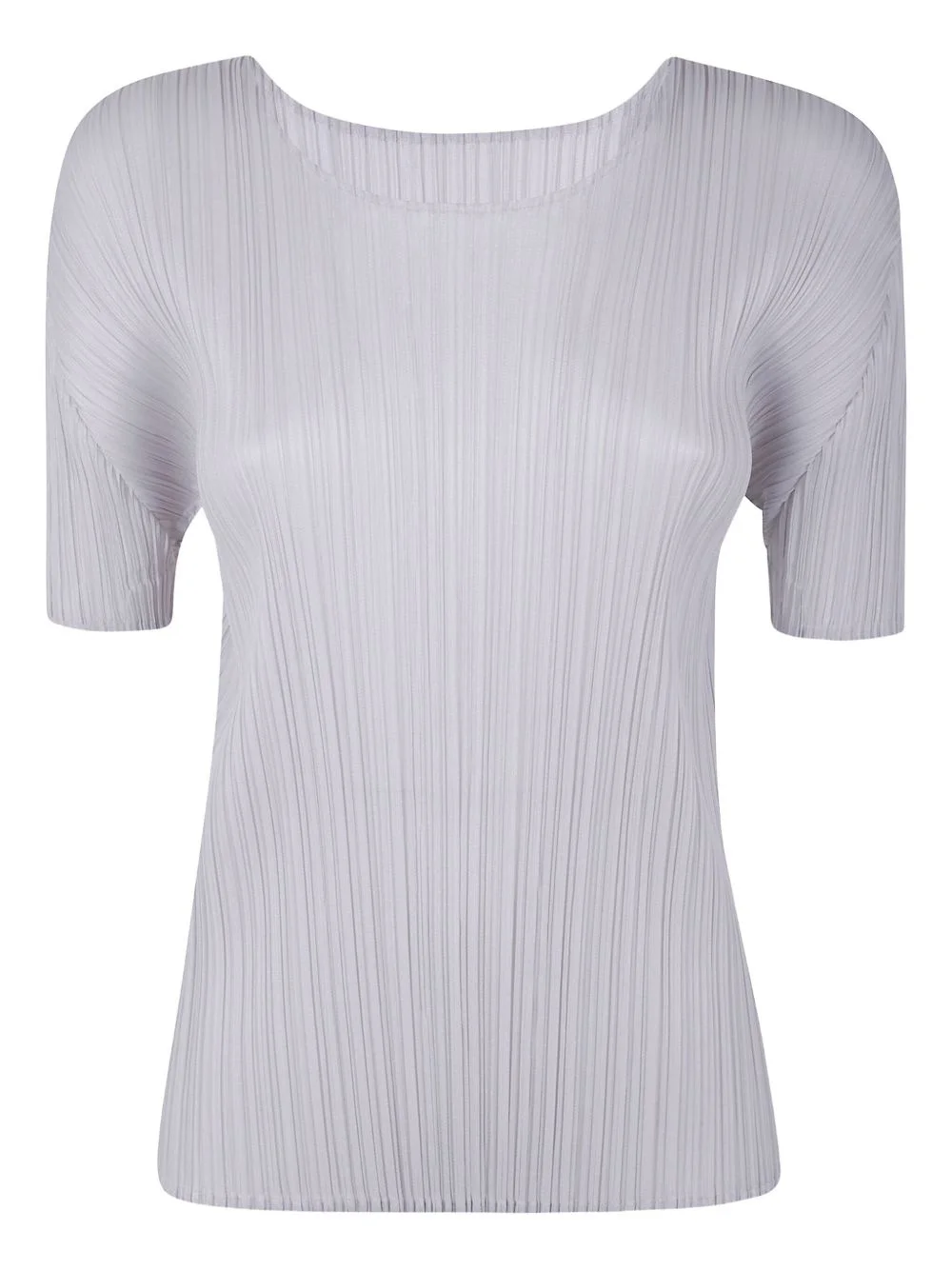 pleated short-sleeve top - 1