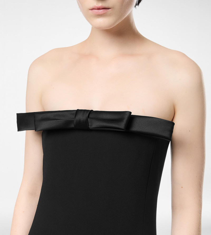 TOM FORD HEAVY CREPE ENVERS SATIN STRAPLESS COCKTAIL DRESS WITH BOW DETAIL outlook