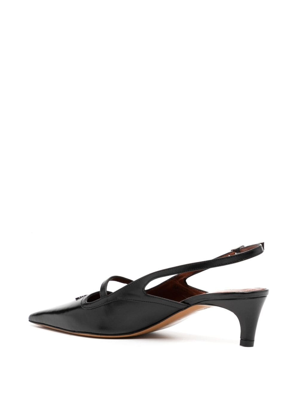leather pointy sling back - 3