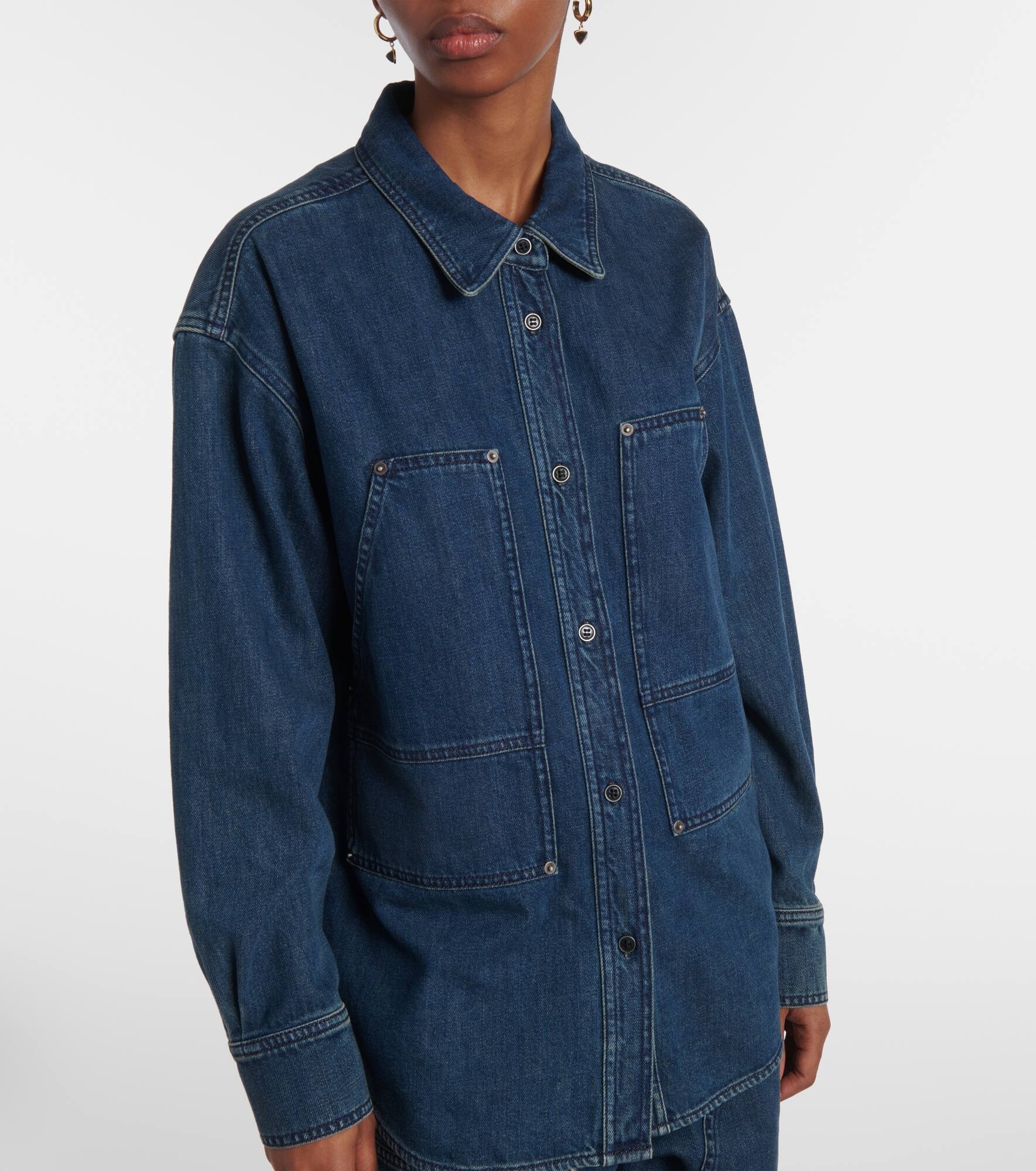 Okely denim overshirt - 6