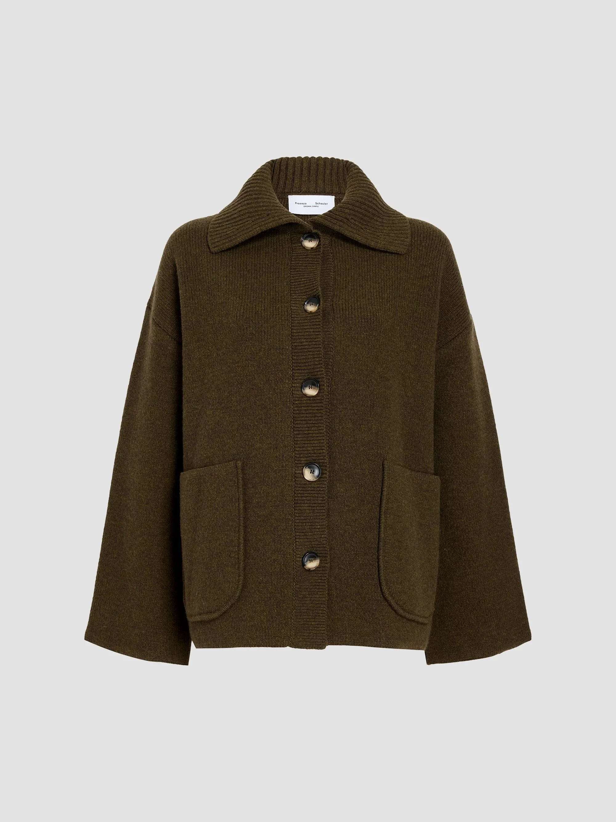 Women's Nelly Melange Merino Jacket - Olive - 1