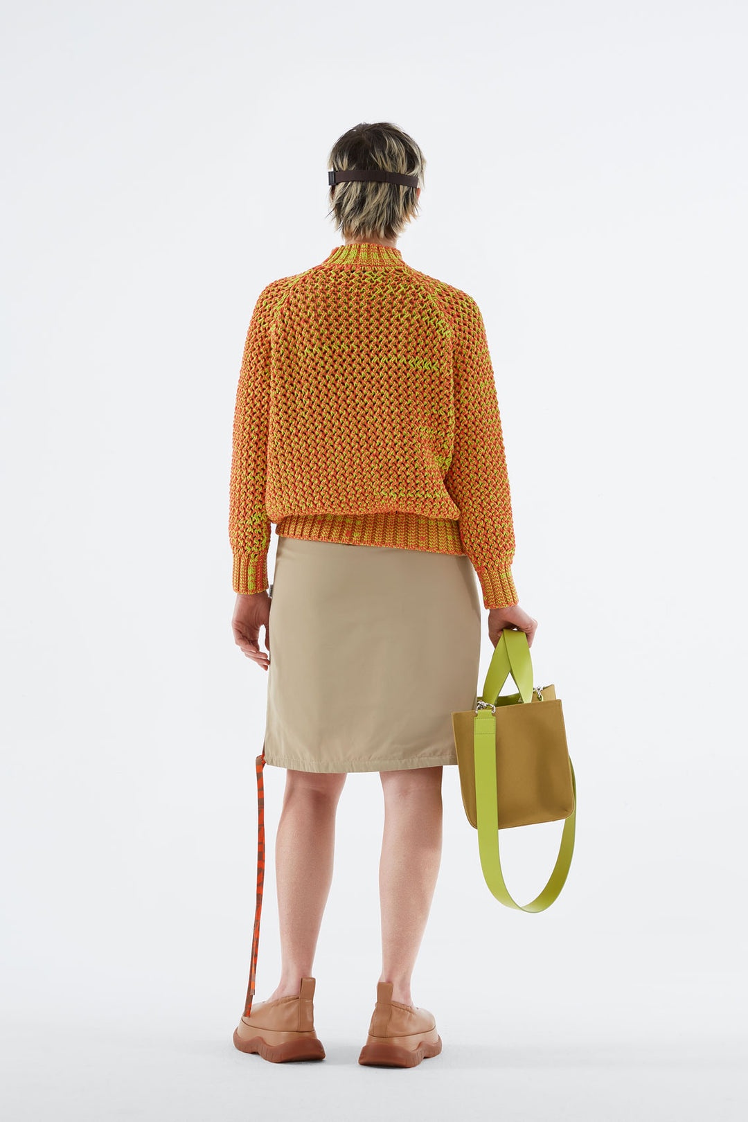ORANGE & GREEN RAGLAN SWEATER - 4