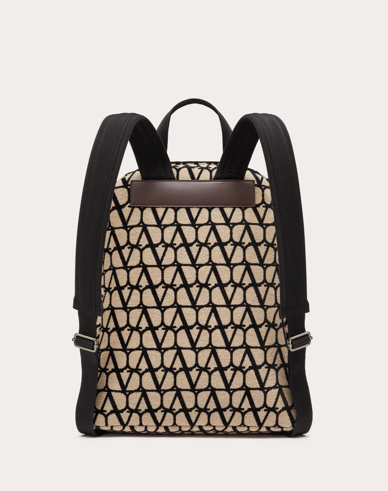 TOILE ICONOGRAPHE BACKPACK WITH LEATHER DETAILING 4