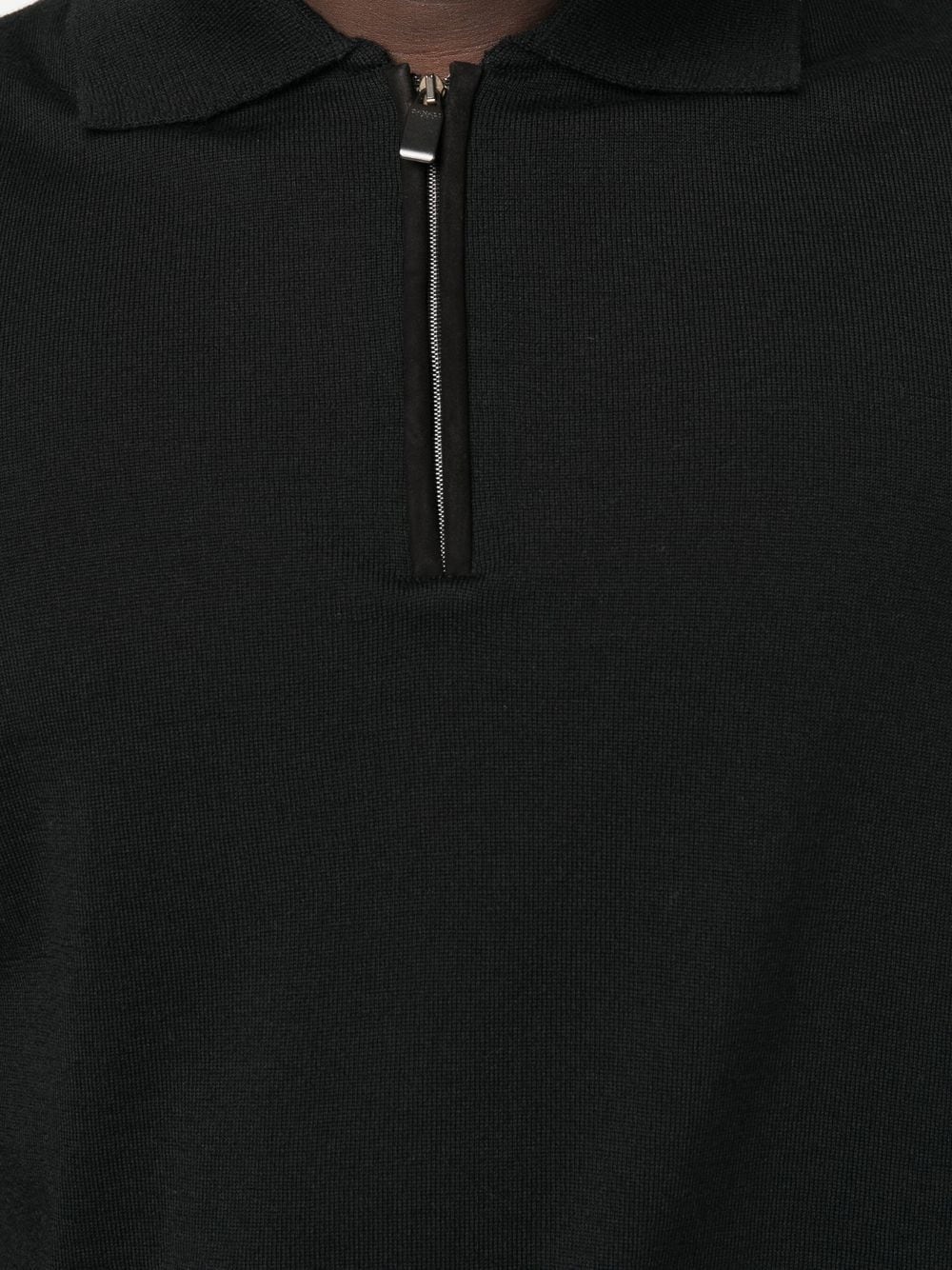 long-sleeve wool polo shirt - 5