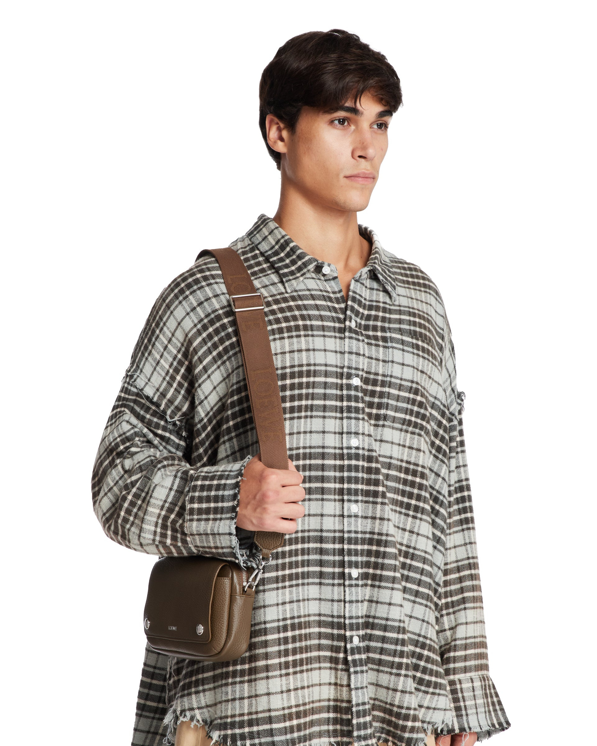 Brown Small Pebble Messenger Bag - 4