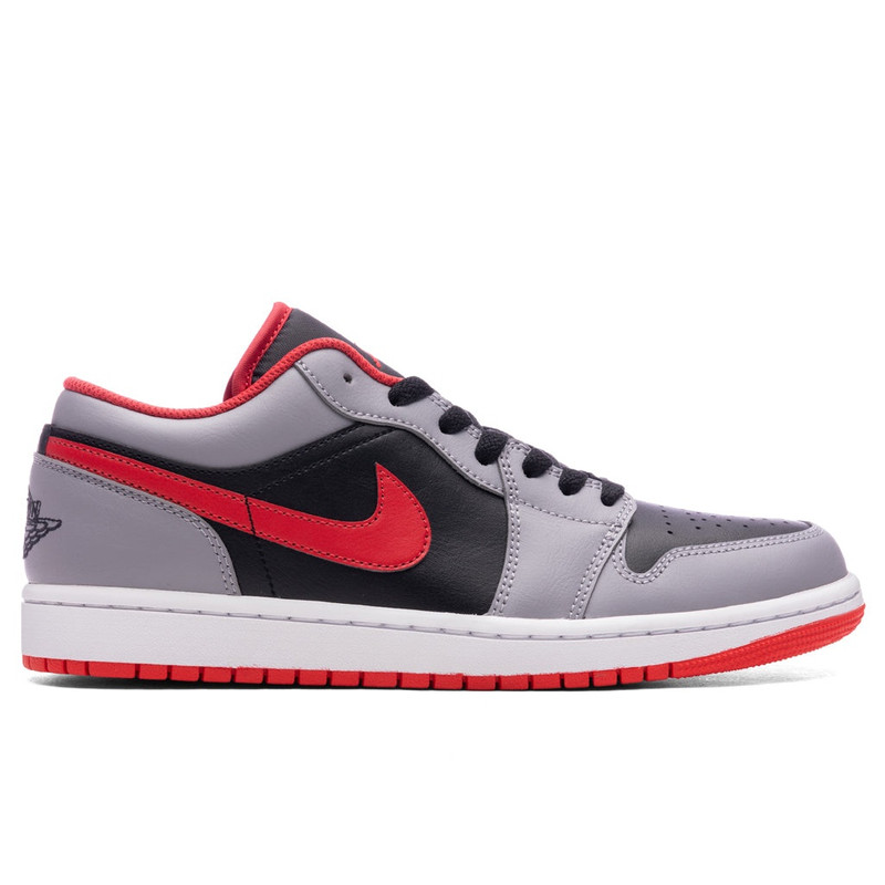 AIR JORDAN 1 LOW - BLACK/FIRE RED/CEMENT GREY - 1