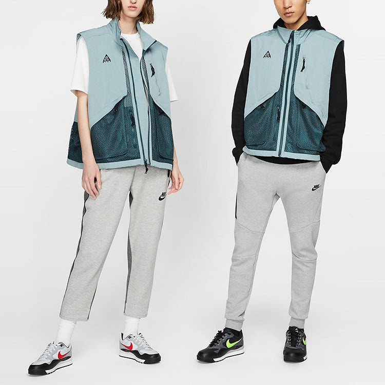 Nike Acg Outdoor Multiple Pockets Colorblock Stand Collar aviator vest Asia Edition Green 'Aviator G - 3