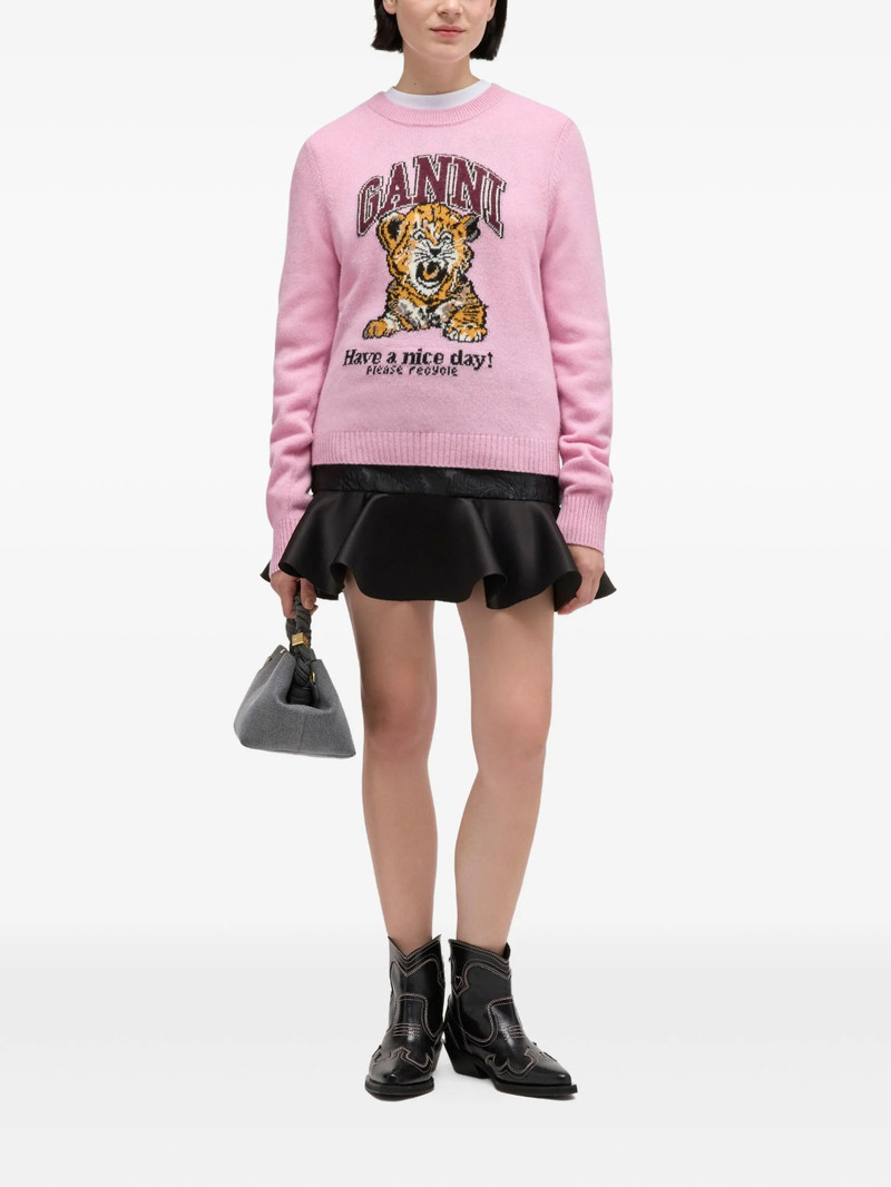 GANNI Ganni Graphic Crewneck Knitwear outlook