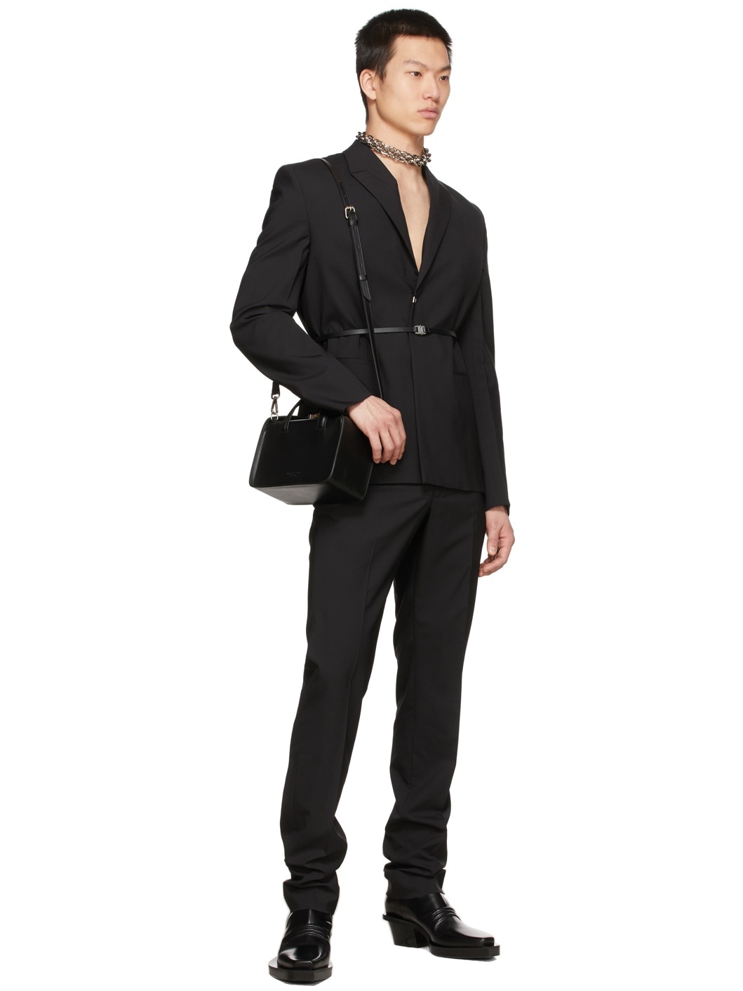 Black Micro Buckle Belt - 3