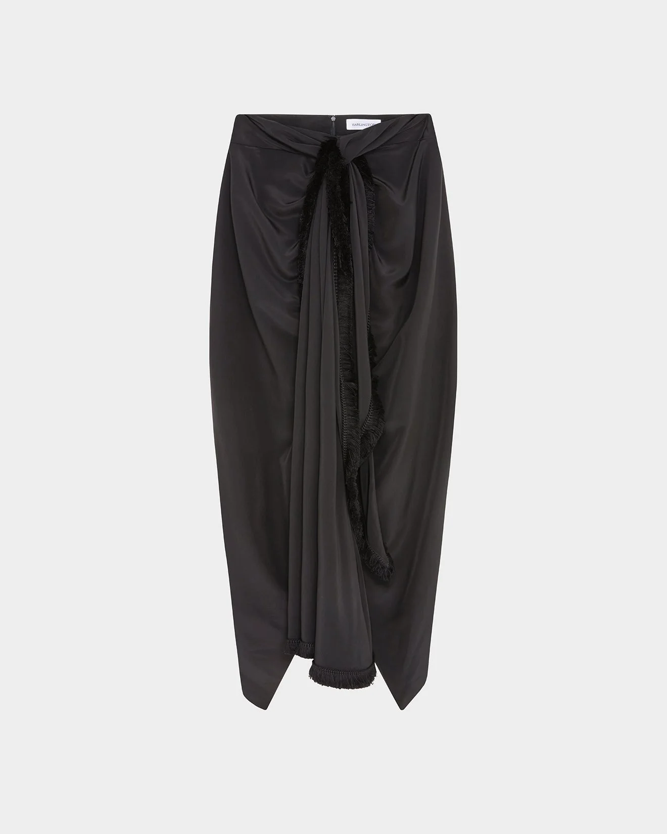 TANARO MIDI SKIRT IN FLAT SATIN - 1