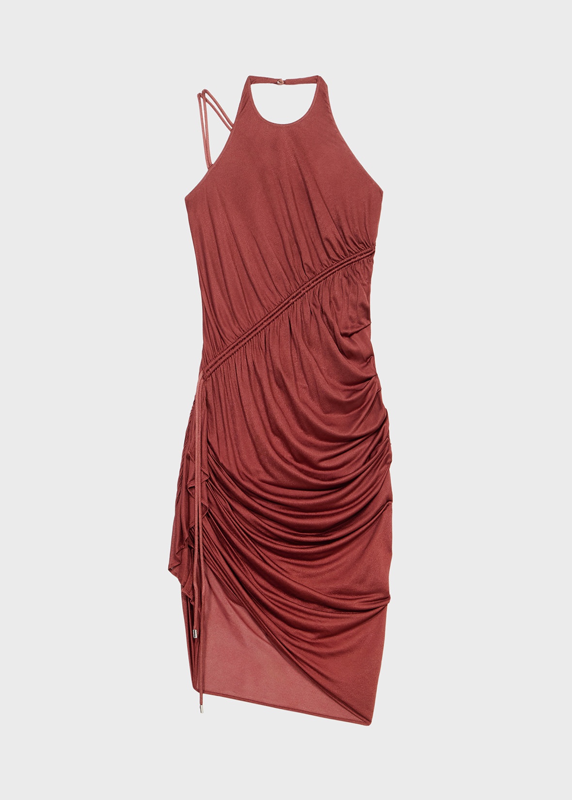 CRÊPE JERSEY DRESS WITH GATHERING - 1