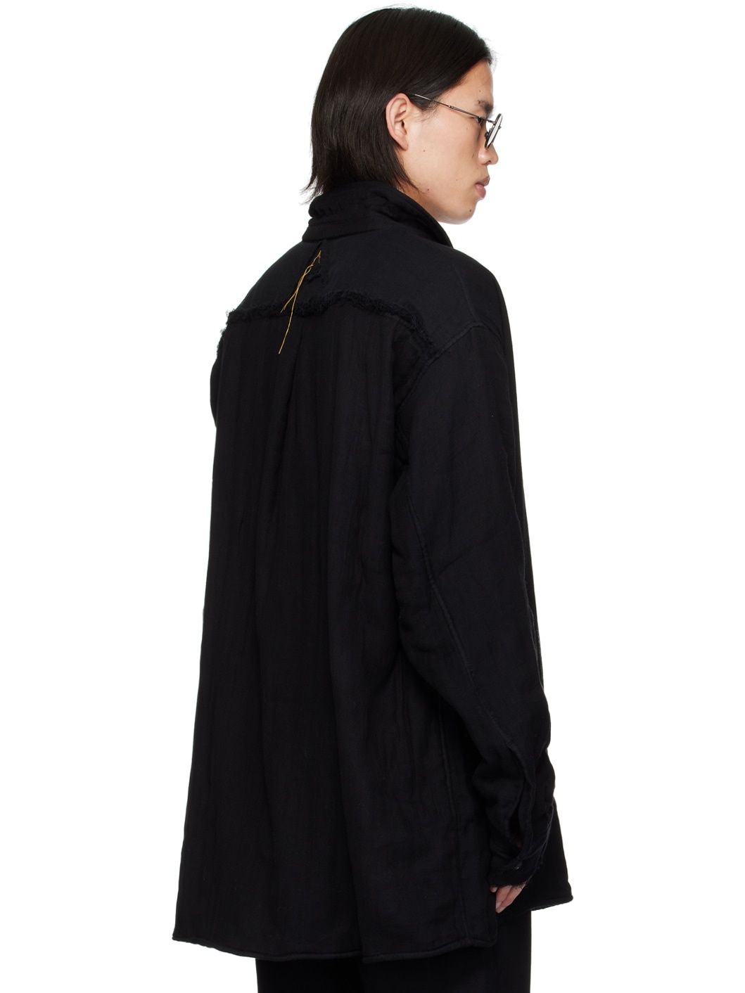 Black Wrap Shirt - 3