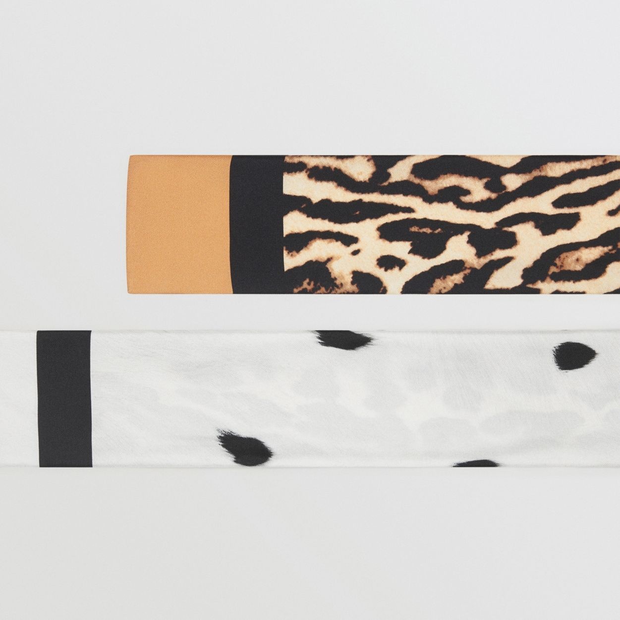 Animal Print Silk Skinny Scarf - 2