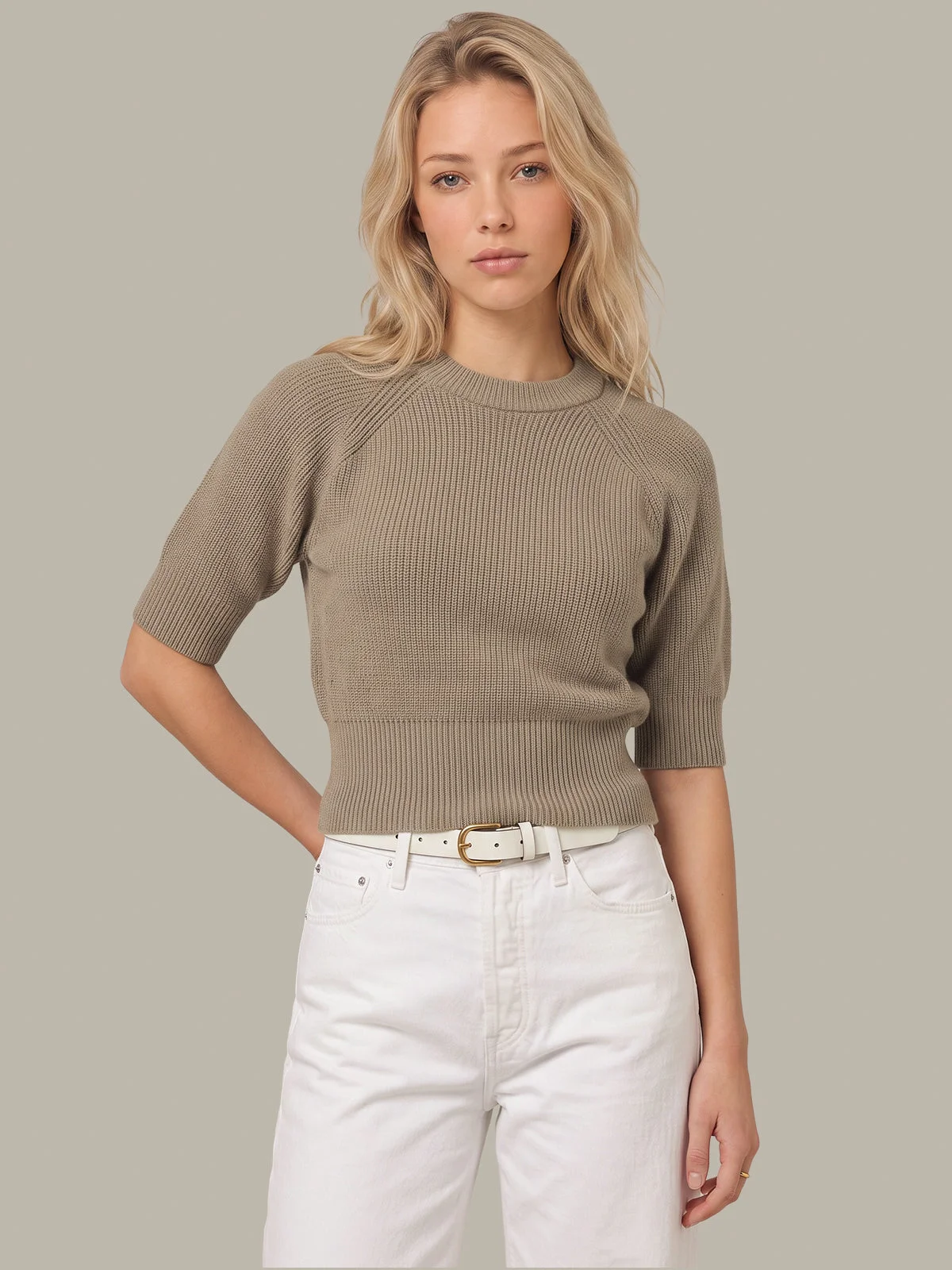 Cornelia Ngineered Rib Crew Pullover - 1