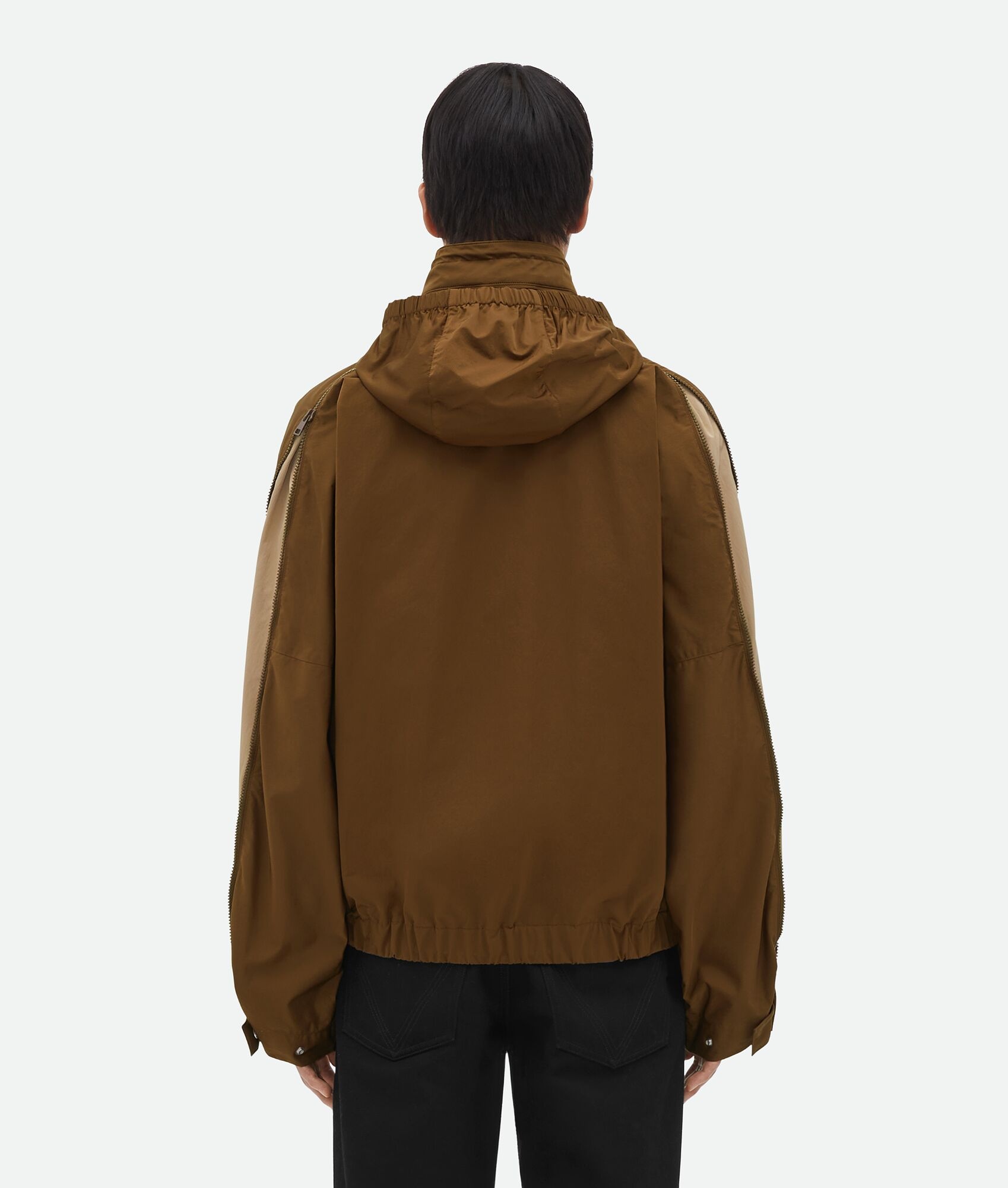 Contrasting Zipper Tech Nylon Jacket - 3