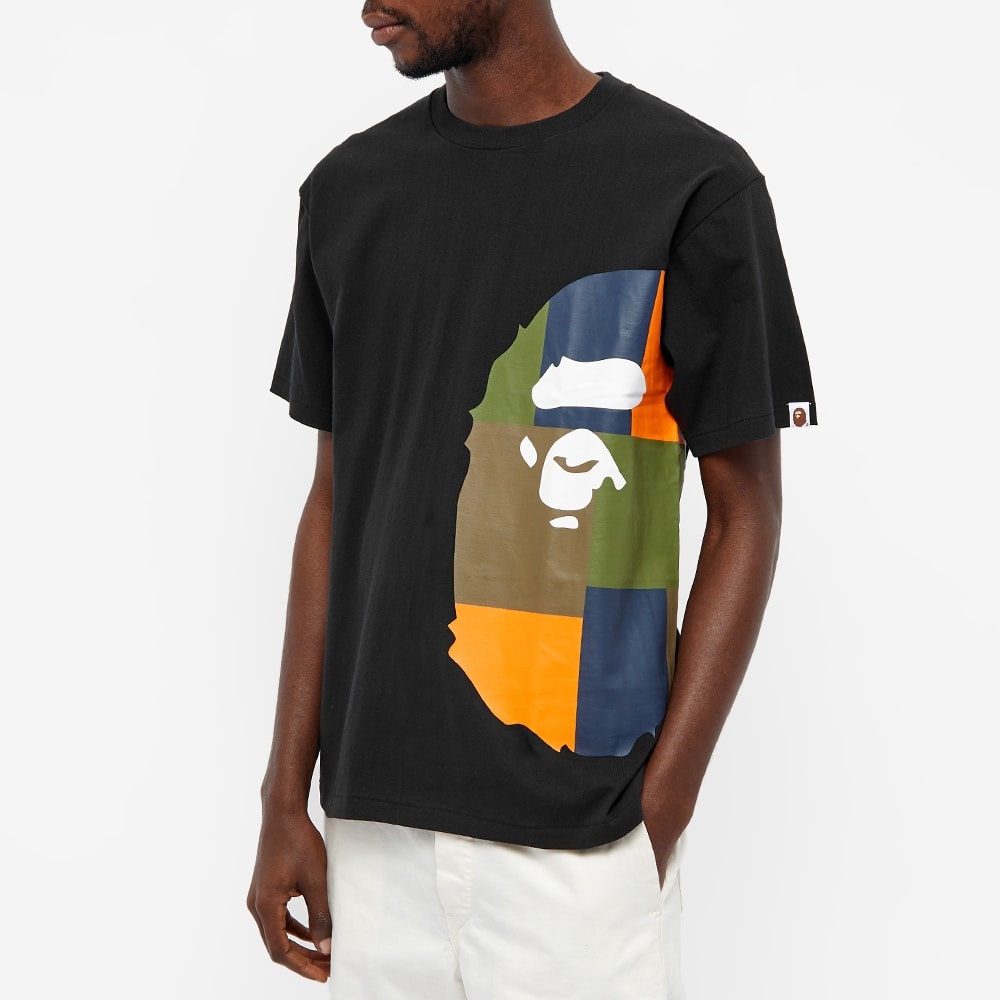 A Bathing Ape Color Block Side Big Ape Head Tee - 3