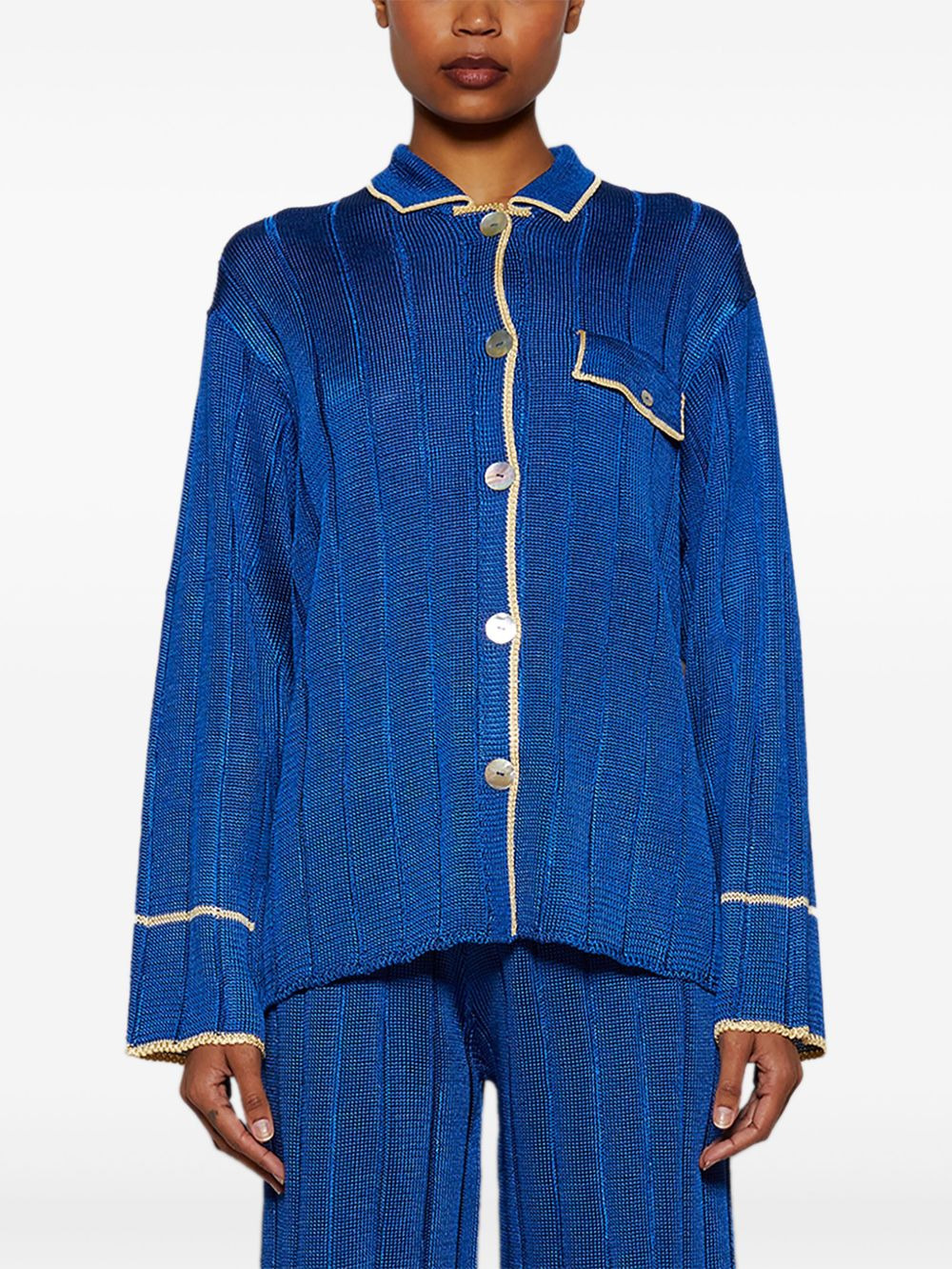 long-sleeve ribbed shirt - 3