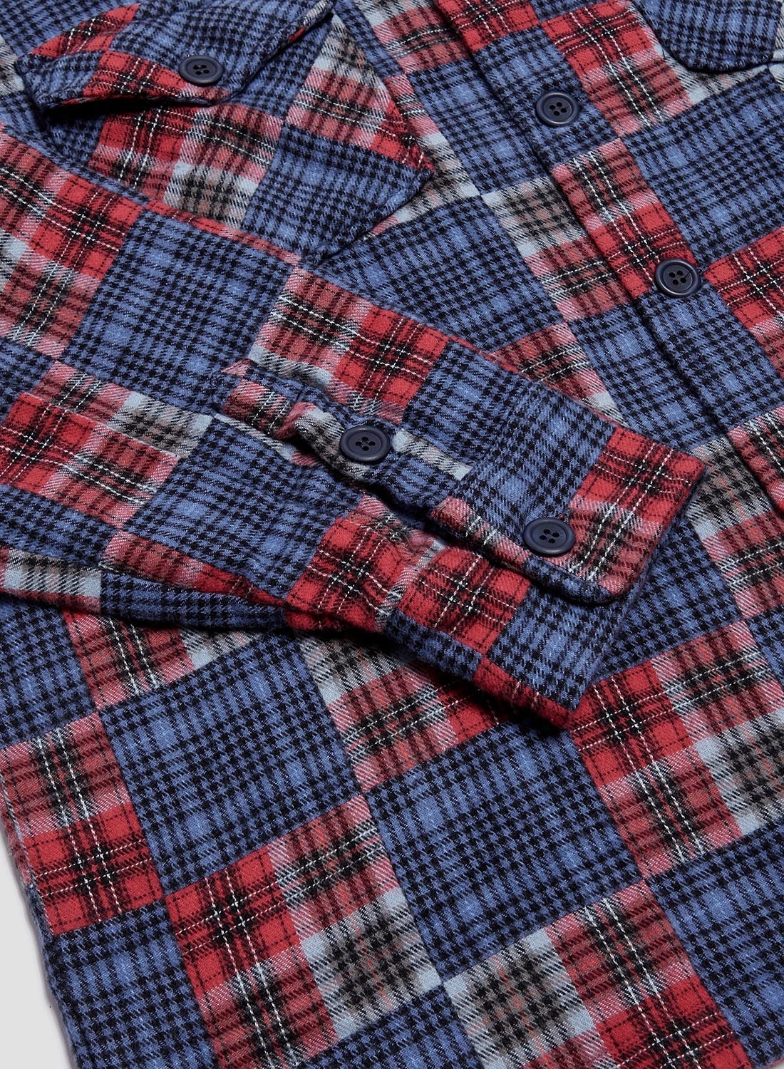 Overshirt With Cape in Red Check - 3