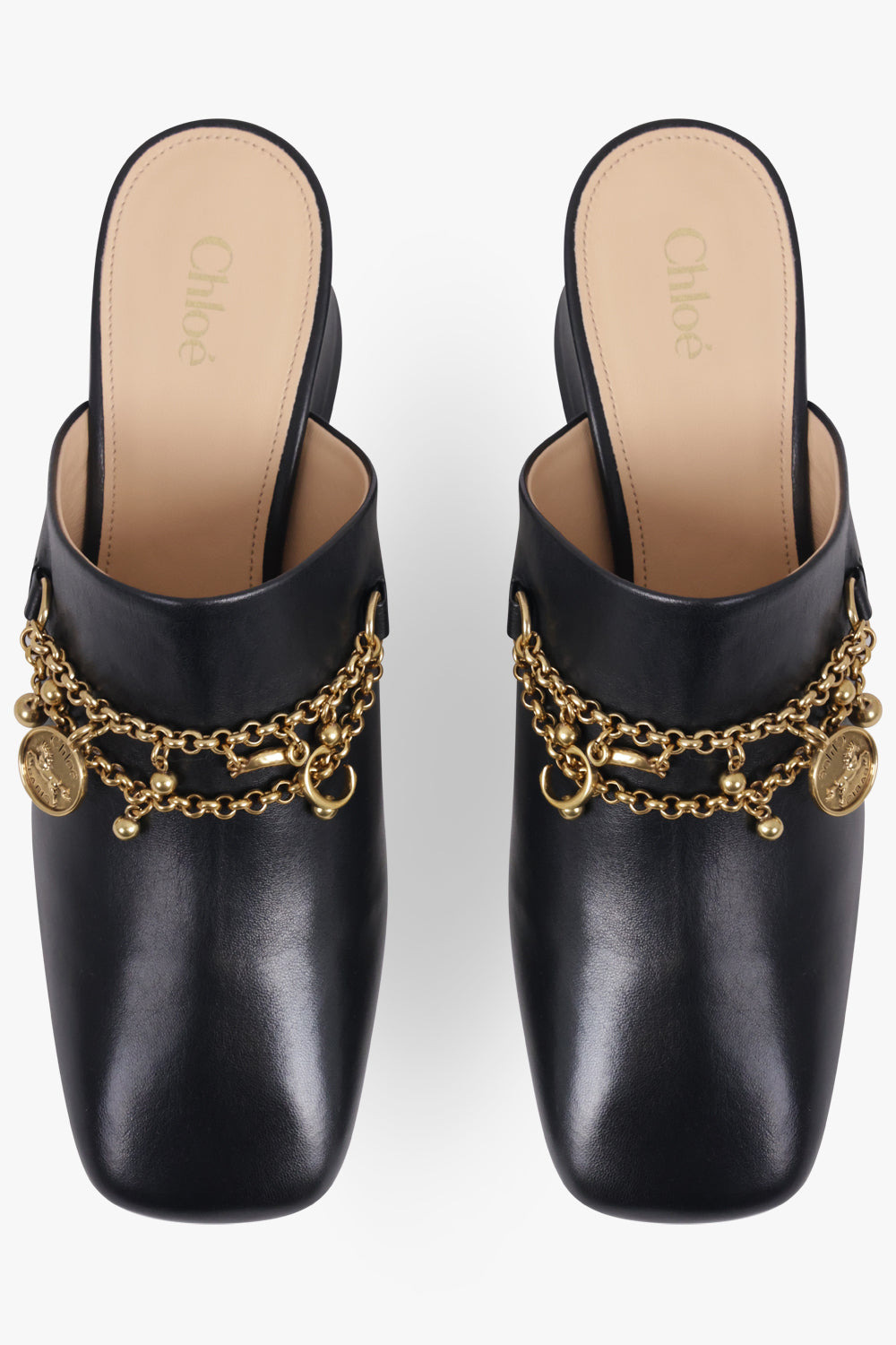 CHARM 55MM LOAFER MULE | BLACK/GOLD - 5