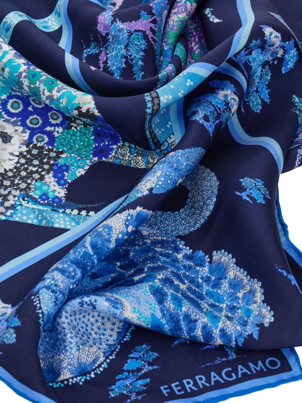 Patchwork-print silk bandana - 2