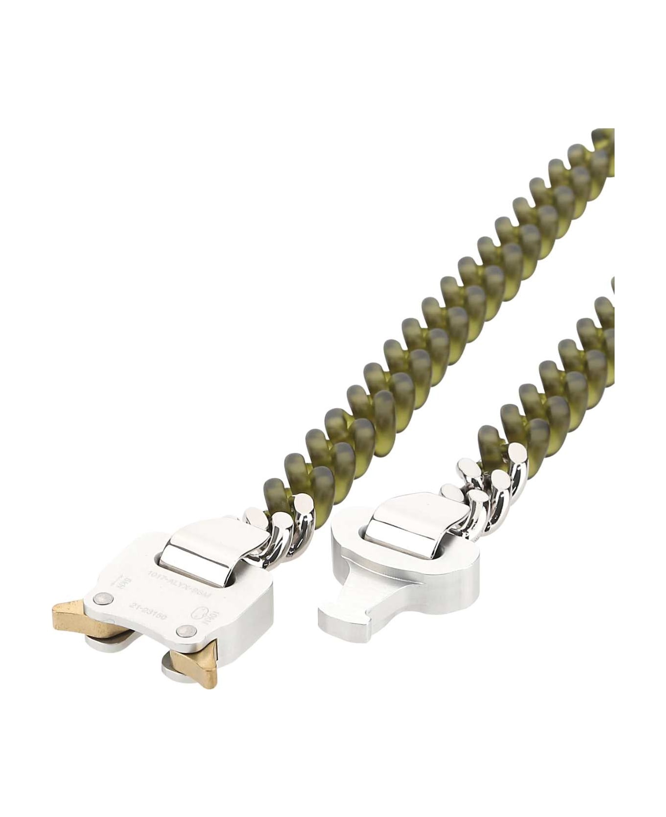 Two-tone Nylon And Metal Necklace - 2
