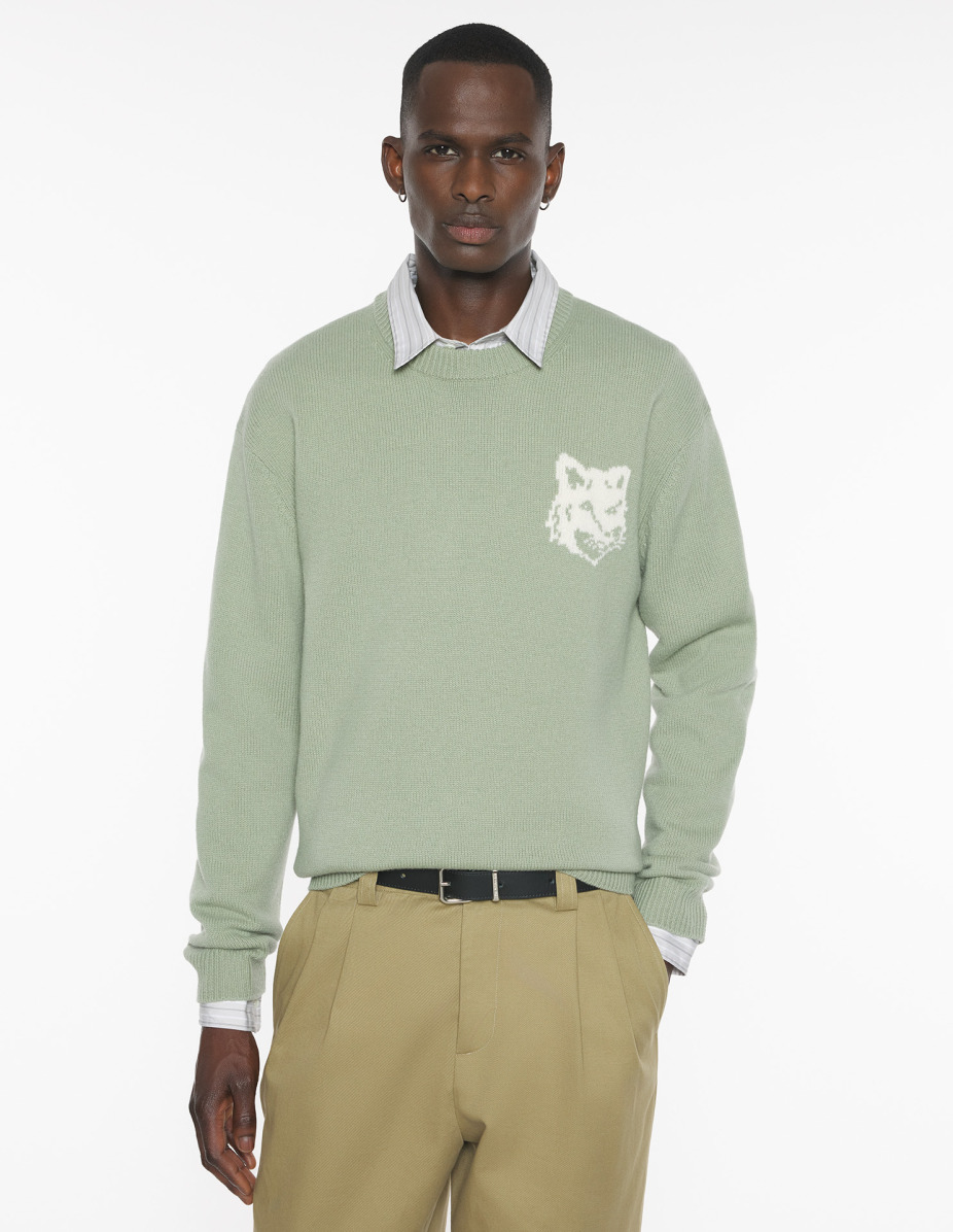 FOX HEAD INTARSIA MERINO JUMPER - 3
