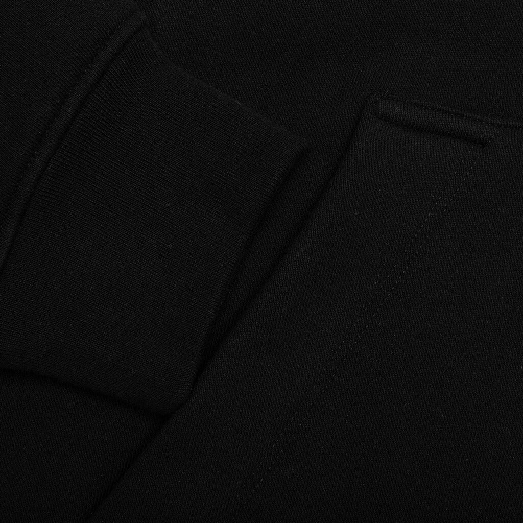 LOGO ZIP UP HOODIE - BLACK - 4