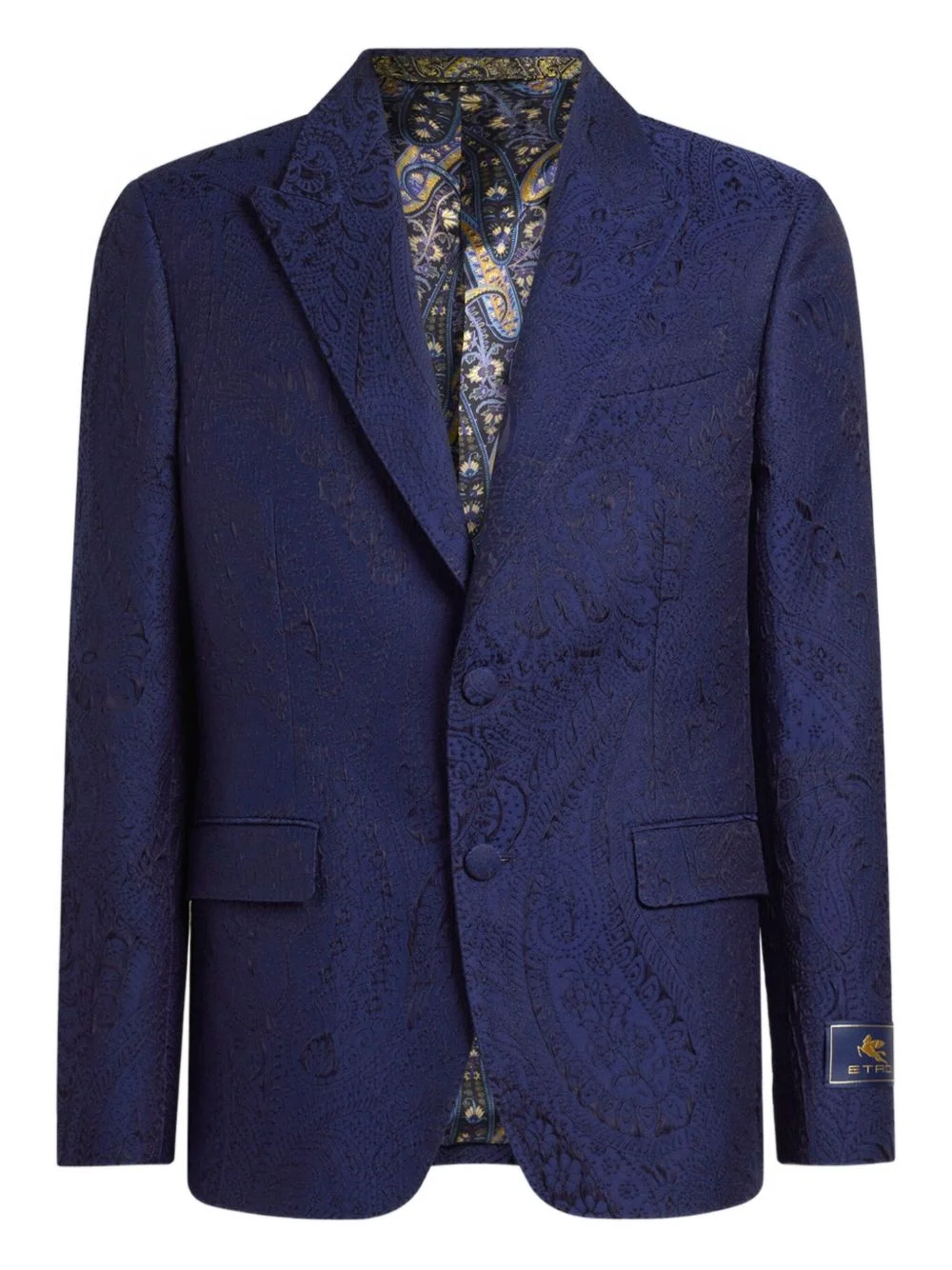 jacquard paisley single-breasted jacket - 1