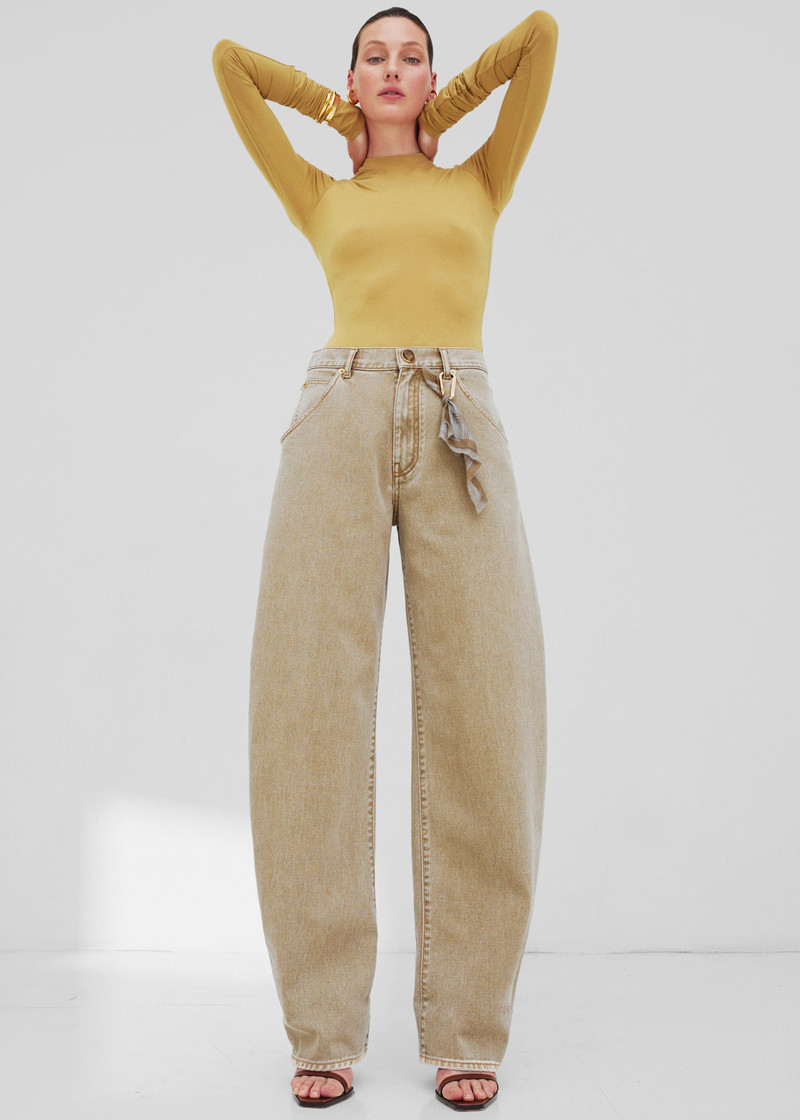 Darkpark Khris Barrel Leg Denim - Camel 1
