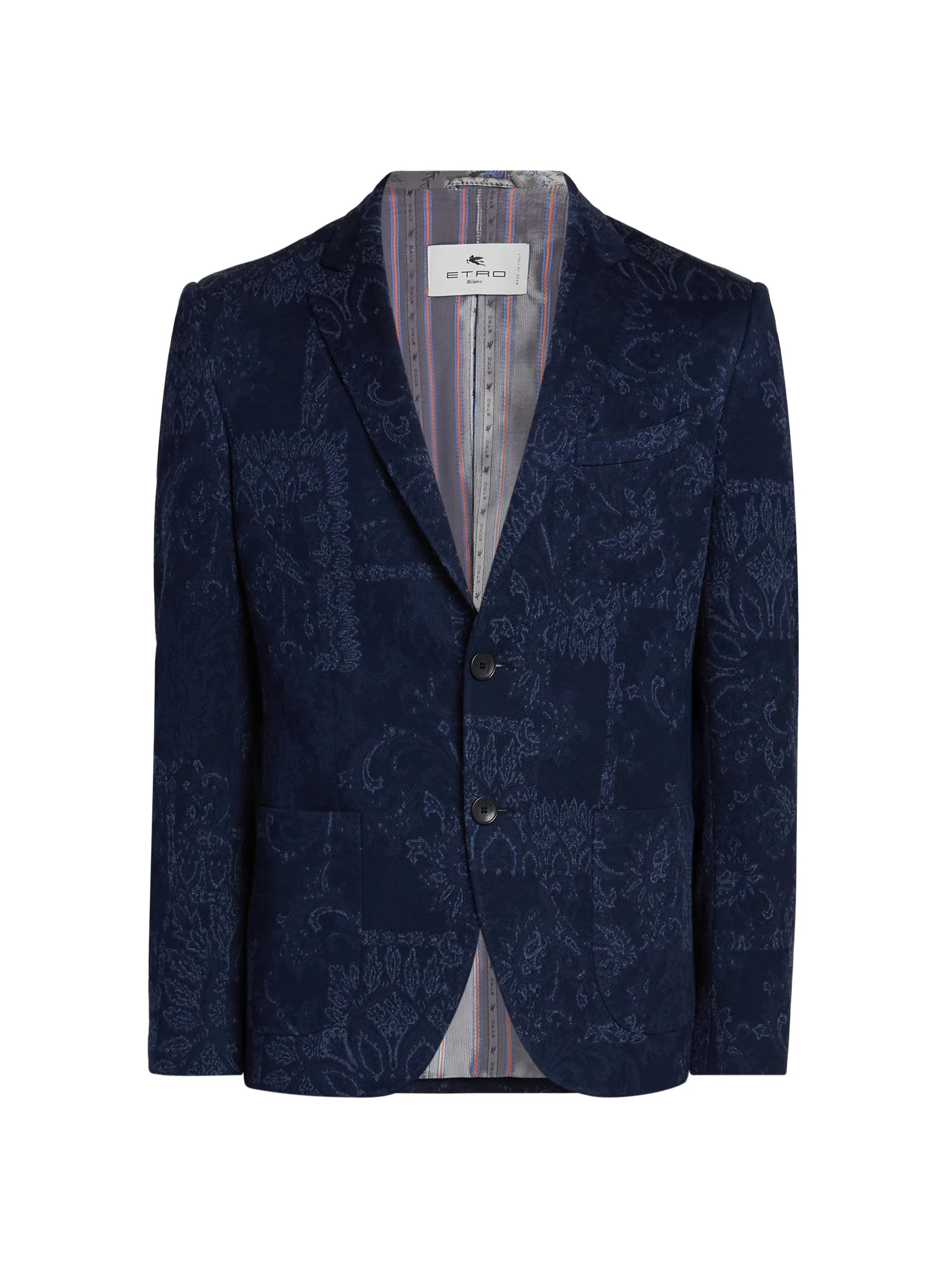 Men's Roma Bandana Print Sport Jacket - Multicolor Blue Base - 1
