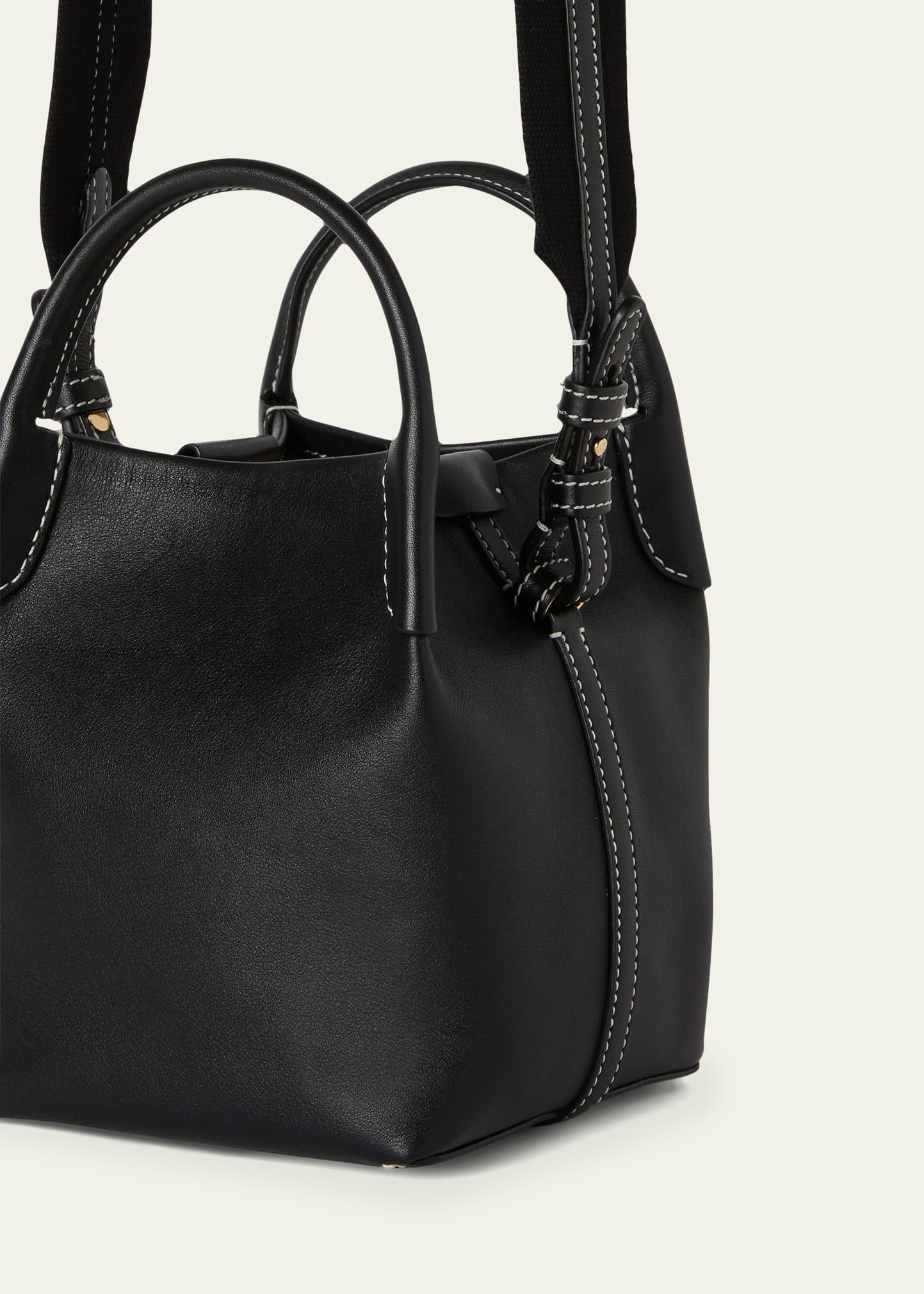 Bale Micro Rounded Leather Top-Handle Bag - 3