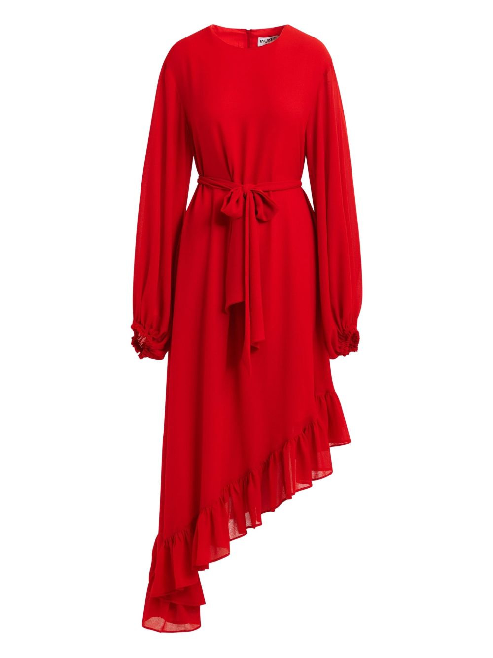 ruffled asymmetric dress - 1