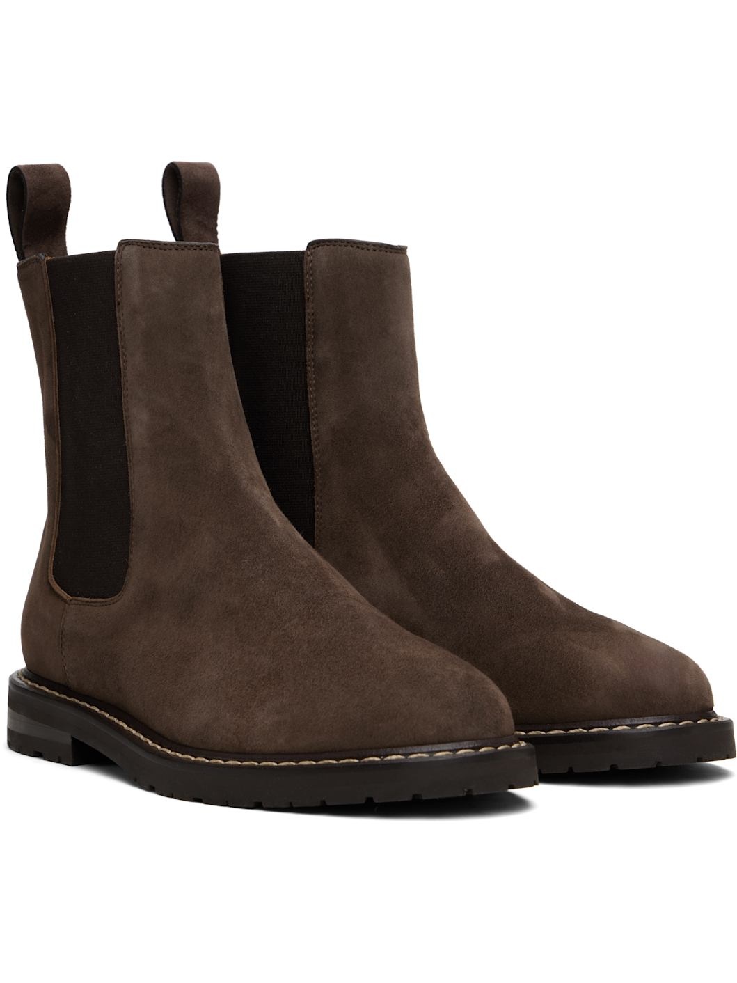Brown Suede Chelsea Boots - 4