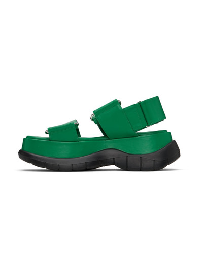 SUNNEI SSENSE Exclusive Green Platform Sandals outlook