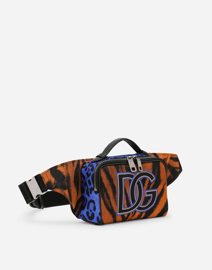 Tiger-print nylon belt bag - 3