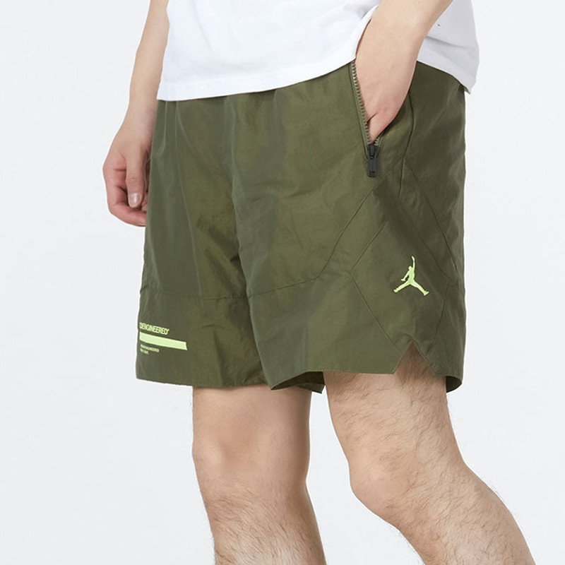Jordan Men's Jordan Solid Color High Waist Straight Sports Shorts Military Green DM9981-222 outlook