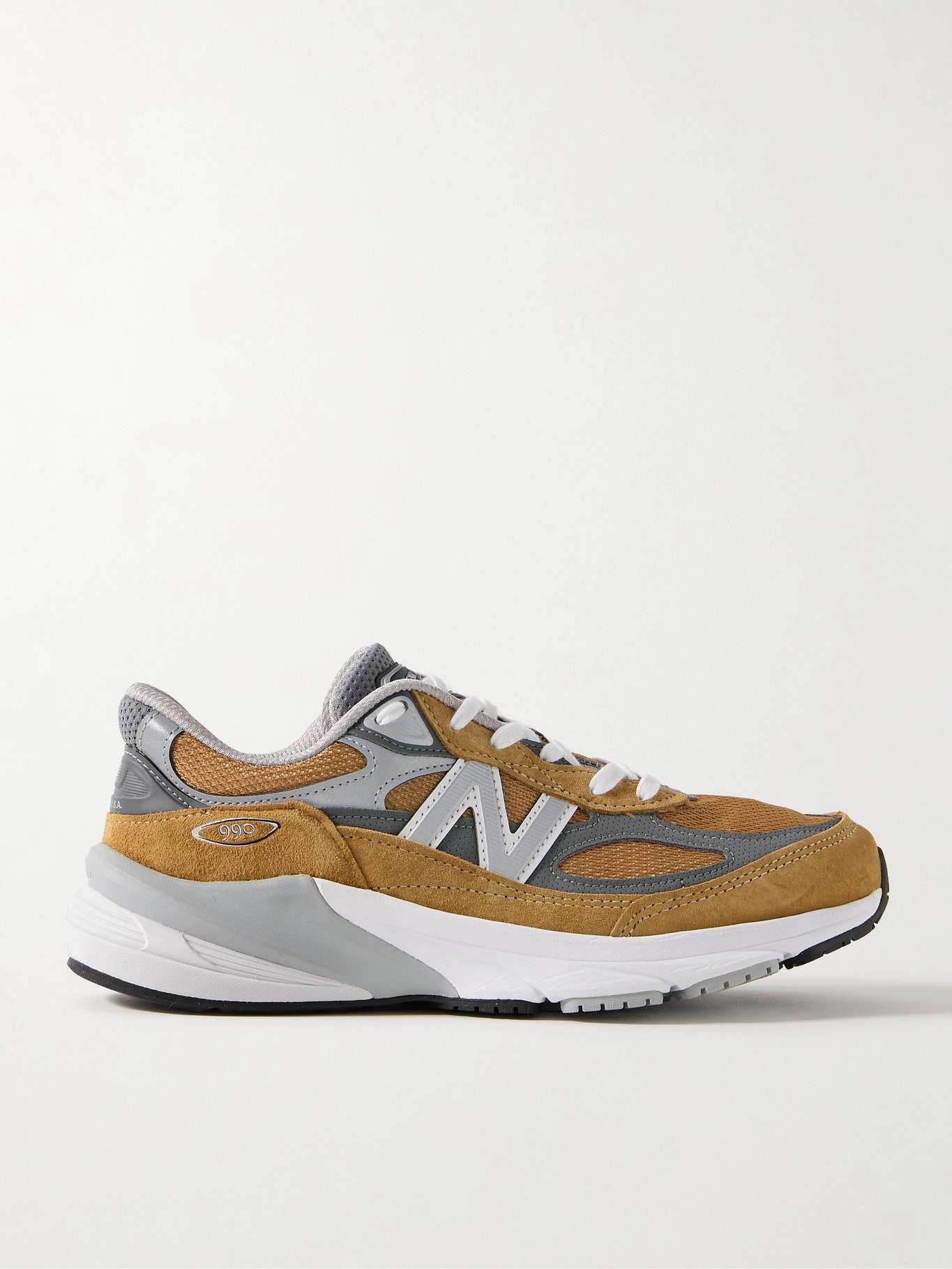 990V6 suede, leather and mesh sneakers - 1