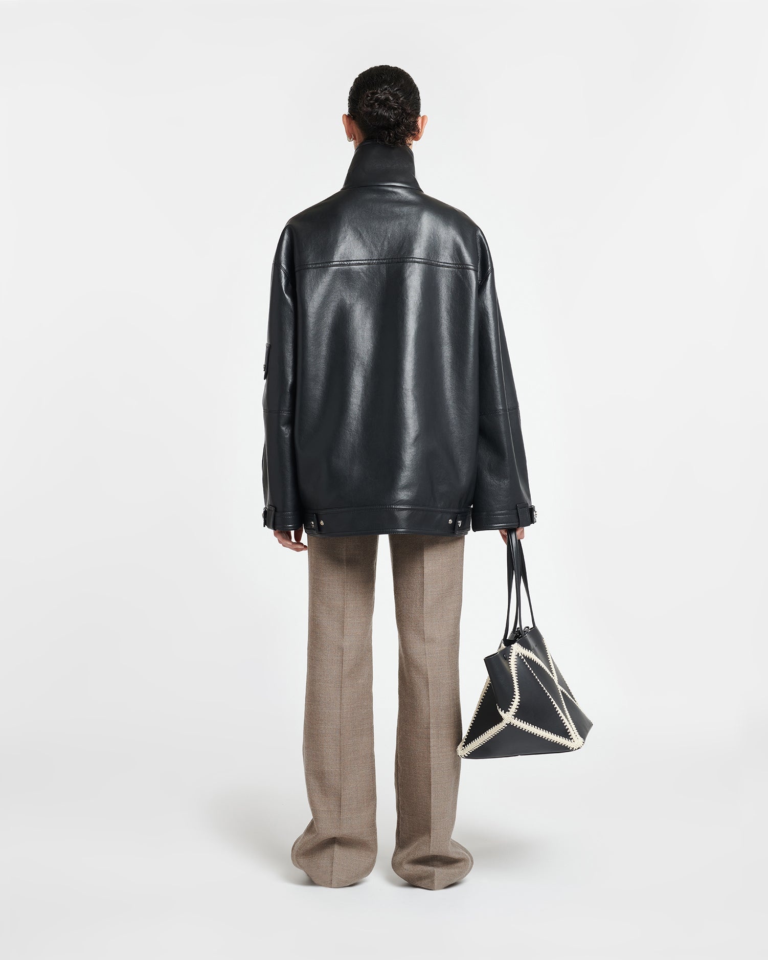 Regenerated Leather Jacket - 4