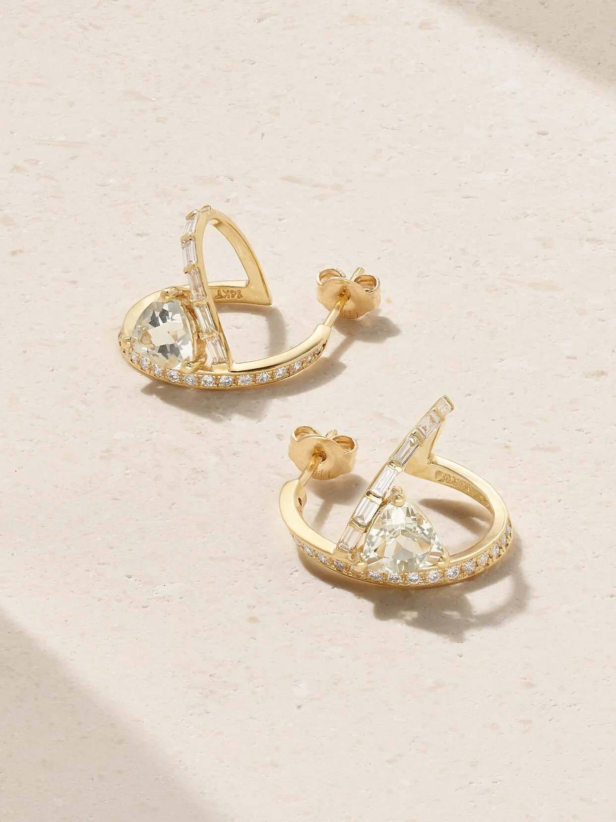 14-karat Gold, Amethyst And Diamond Earrings - 1