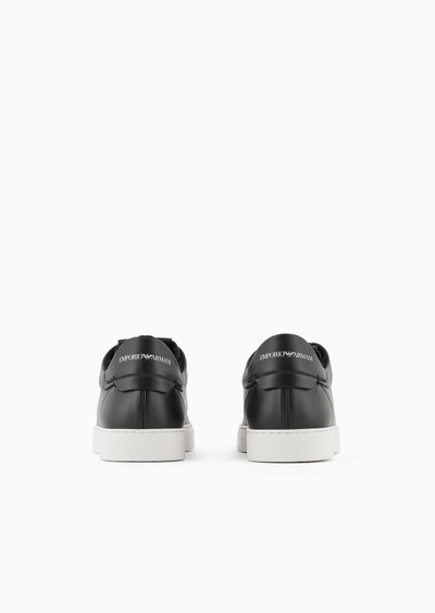 EMPORIO ARMANI Supple leather sneakers outlook